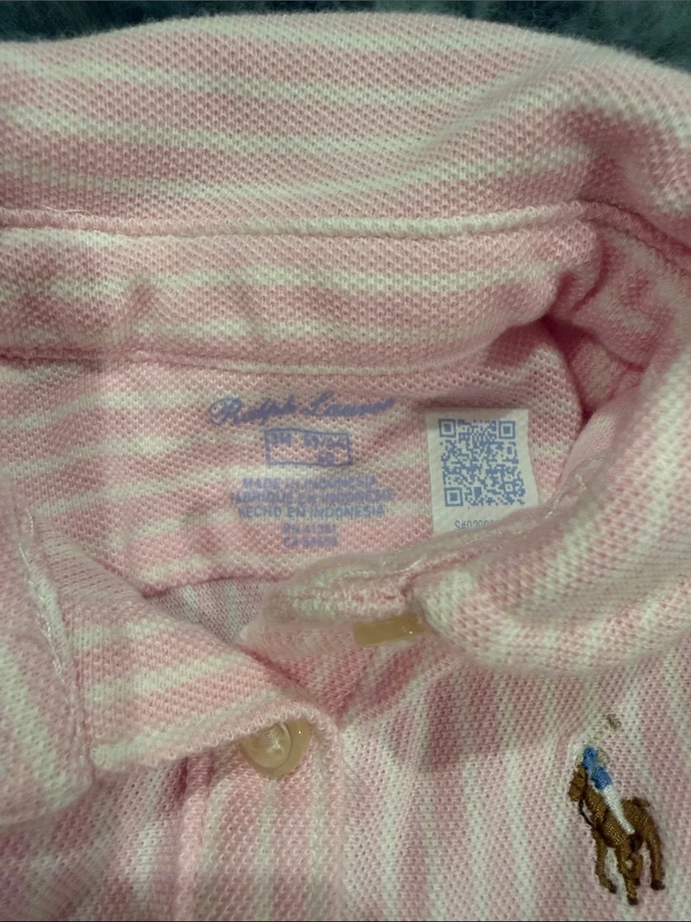 Ralph Lauren Pink & White Striped Polo Dress with Matching Bloomers